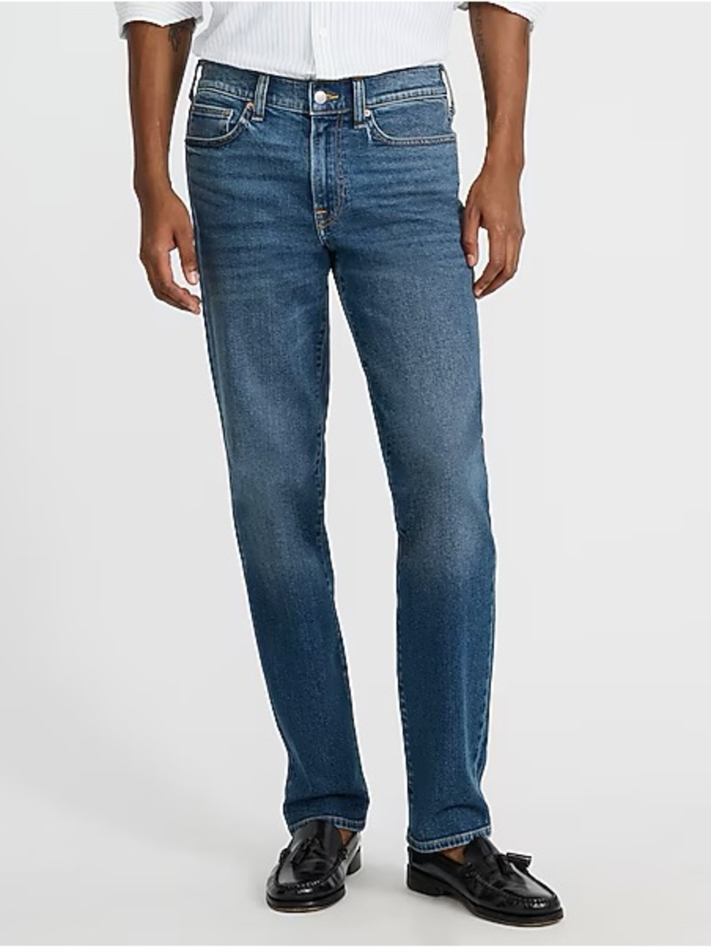 Express Slim Straight Dark Wash Jeans